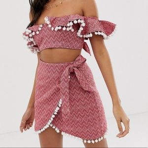 TWO PIECE OUTFIT SET - POM POM FRILL